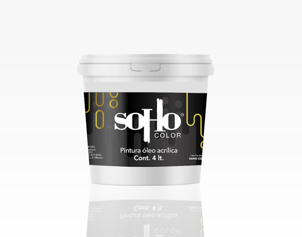 Pintura Soho Color Acrílica con cuerpo de Óleo de 4 lt